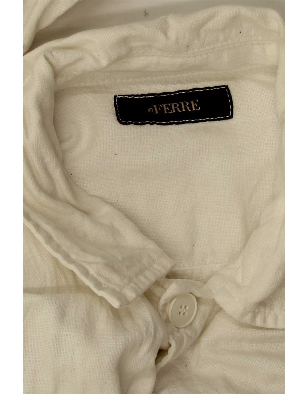 Ferre Camisa militar masculina média branca