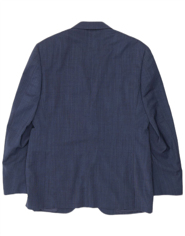 Canali Masculino 2 botões 2 peças terno IT 50 grande W34 L30 lã azul marinho