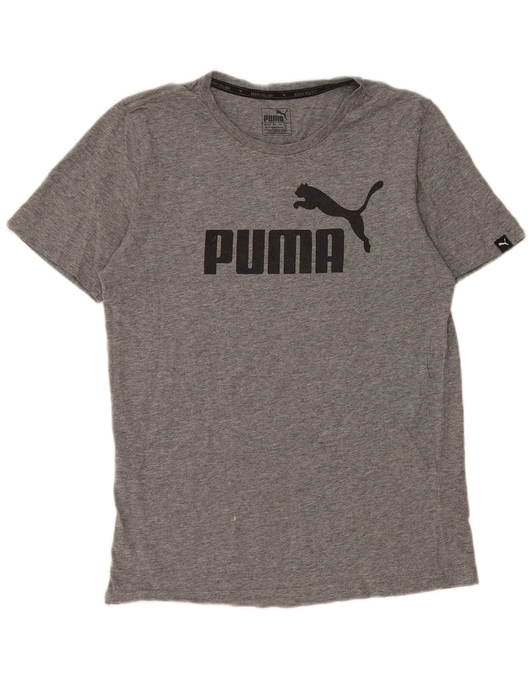 Puma Mens Graphic T-Shirt Top XS Algodão Cinzento