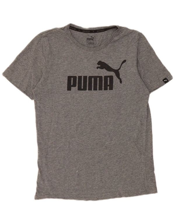 Puma Mens Graphic T-Shirt Top XS Algodão Cinzento