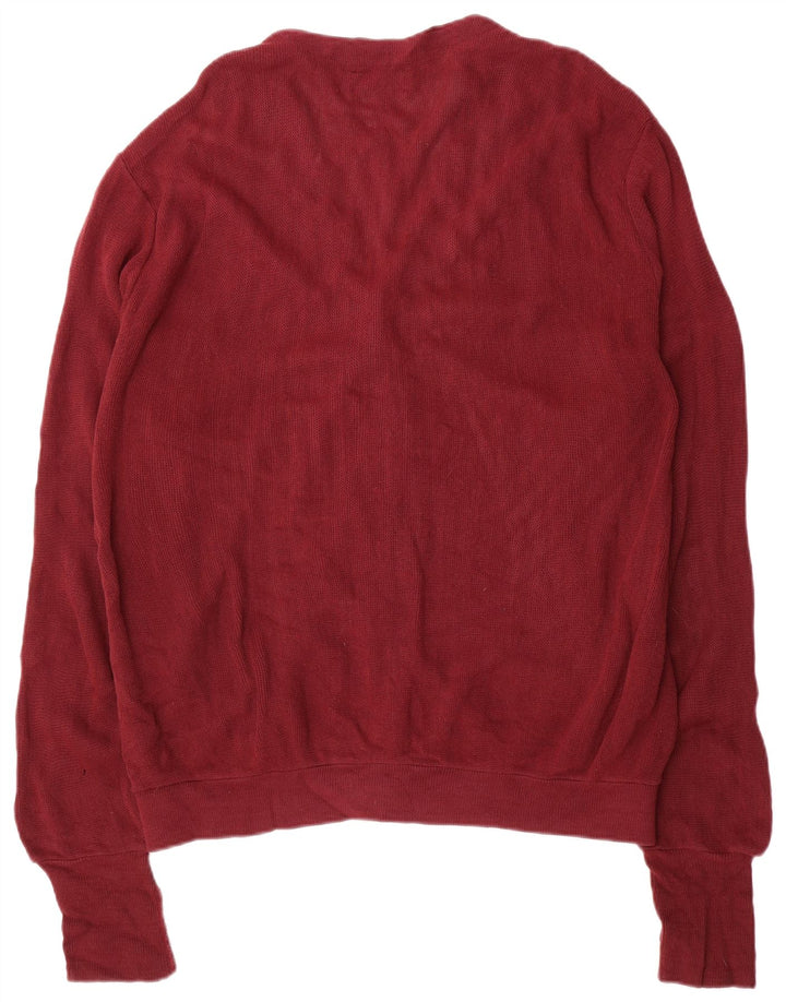 Izod Suéter Cardigan Masculino XL Borgonha Acrílico