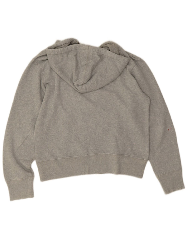 Jumper feminino com capuz e estampa gráfica Champion UK 10 pequeno algodão cinza