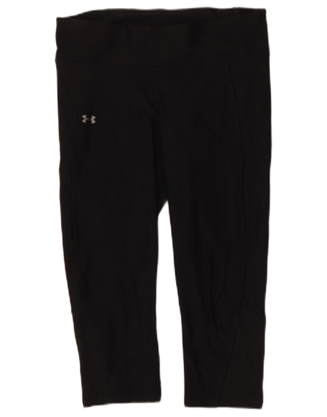 Under Armour Mulheres Capri Leggings UK 14 Grande Preto