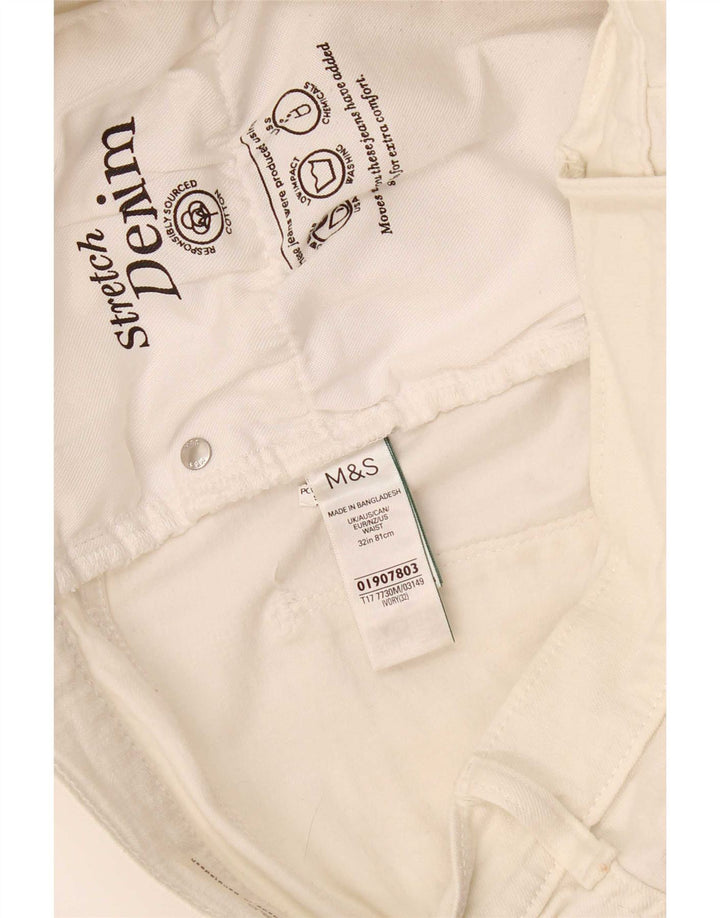 Shorts jeans masculino Marks & Spencer W32 médio algodão branco