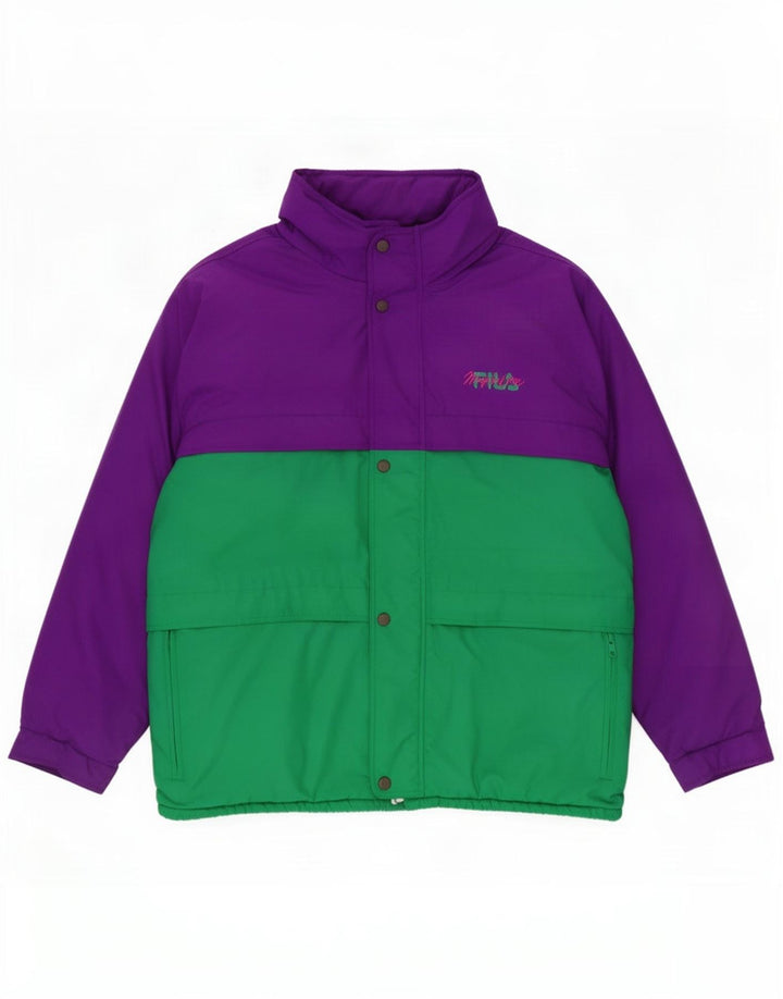 Fila Mens Ski Jacket UK 42 XL Roxo Colourblock Poliéster