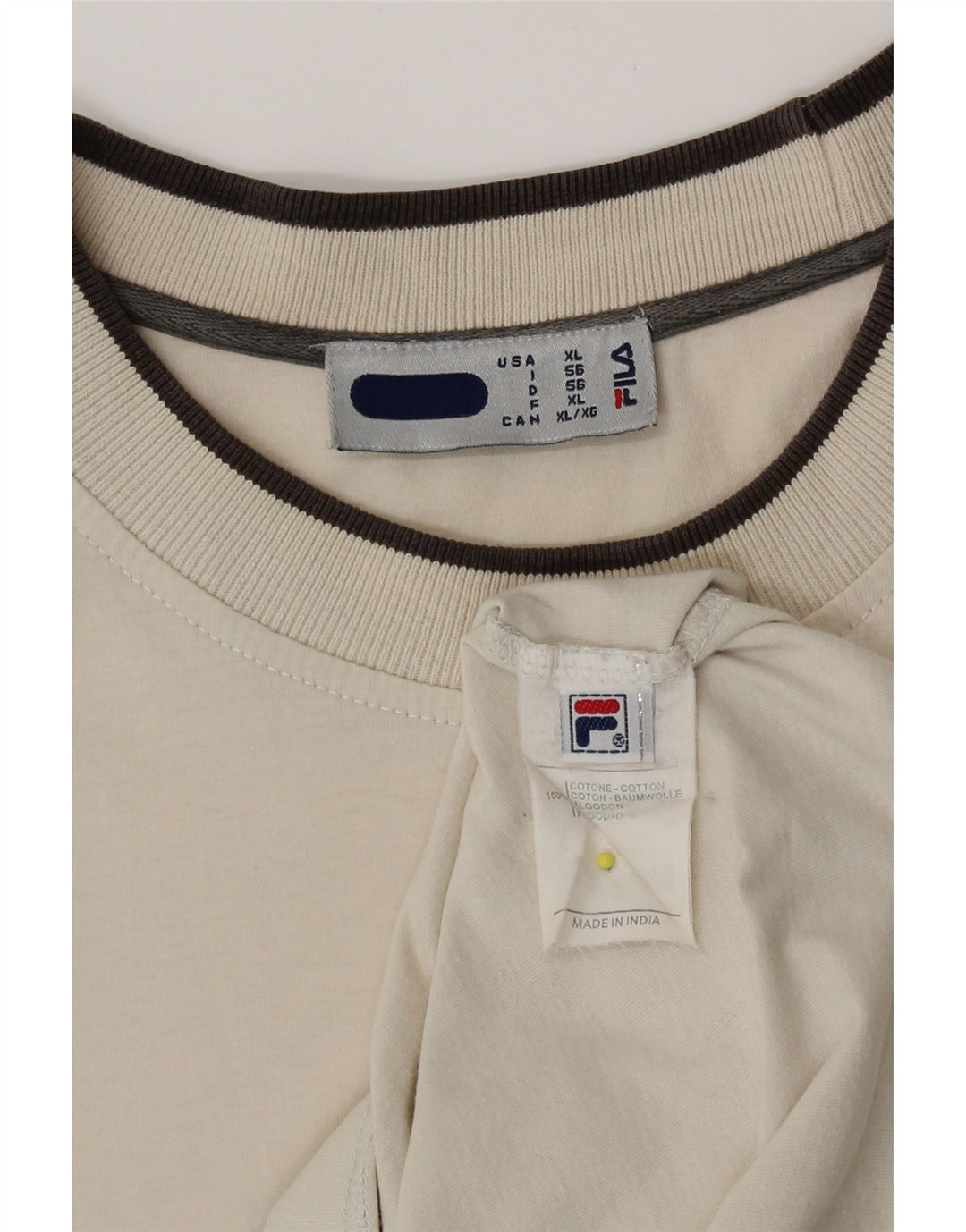 Camiseta masculina Fila Top XL algodão bege