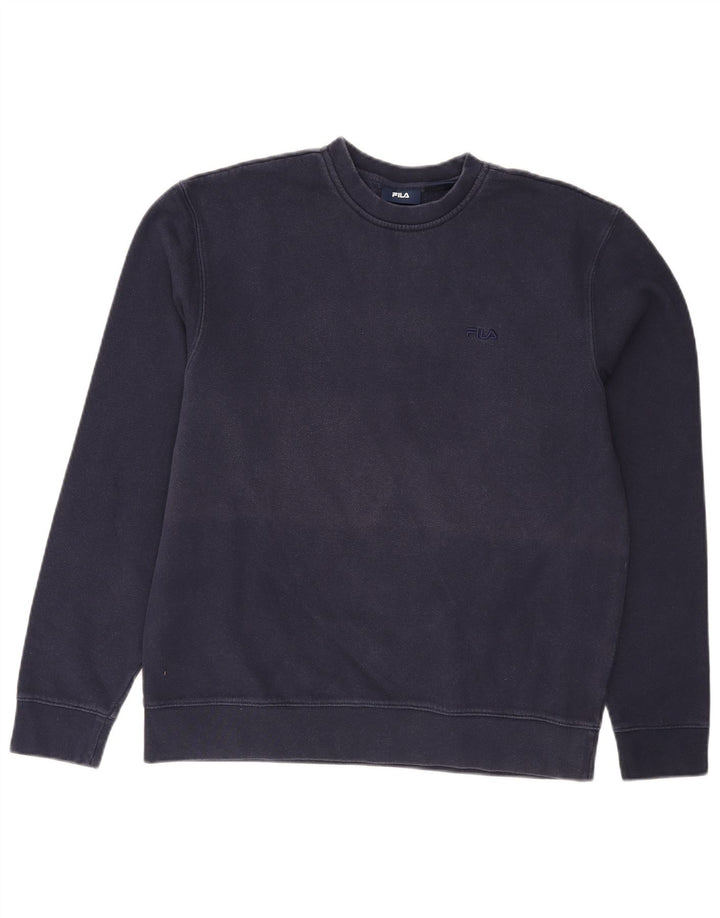 FILA Moletom Masculino Jumper Grande Algodão Azul Marinho