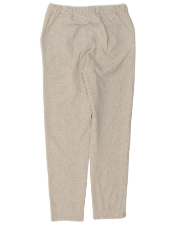 Calça de treino feminina Marks & Spencer UK 8 pequena bege manchada