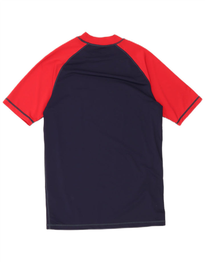 Camiseta masculina Mountain Warehouse top pequeno azul marinho colorblock nylon