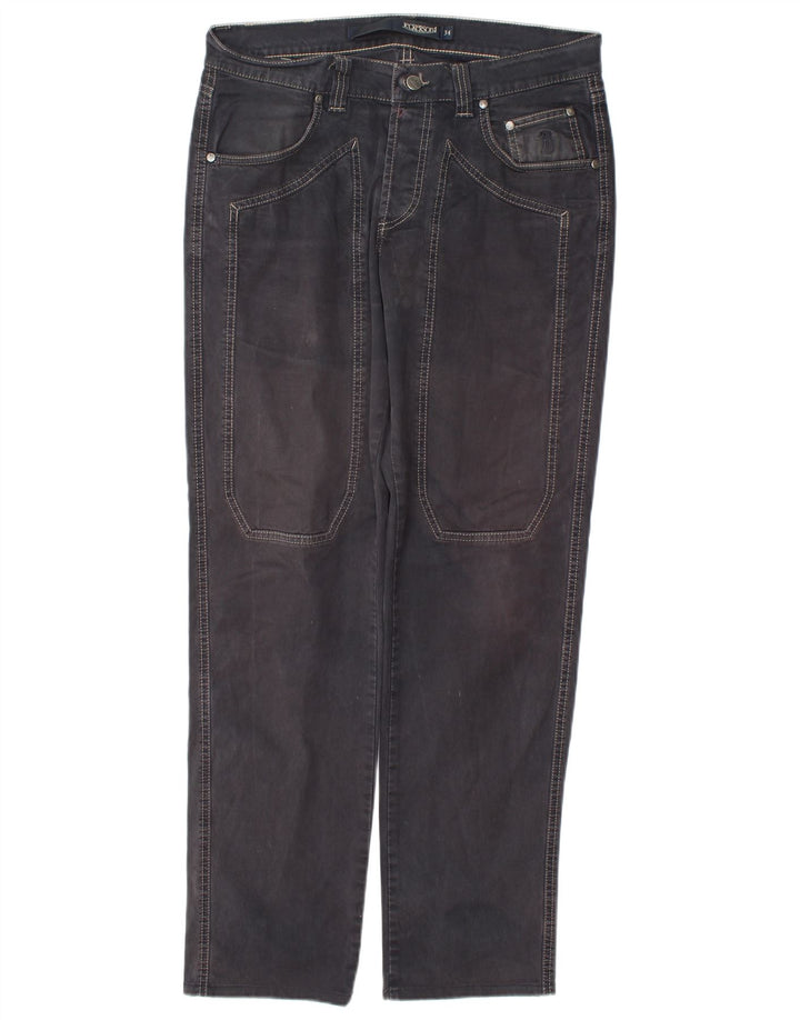 Jeckerson Calça jeans reta masculina W34 L31 algodão cinza