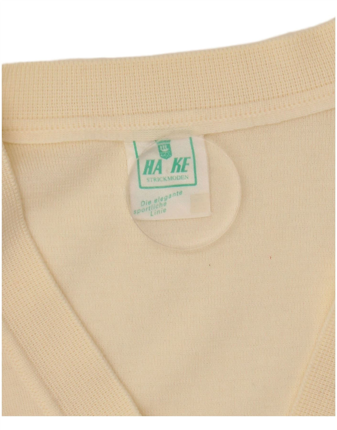 Suéter cardigã feminino VINTAGE UK 12 médio bege