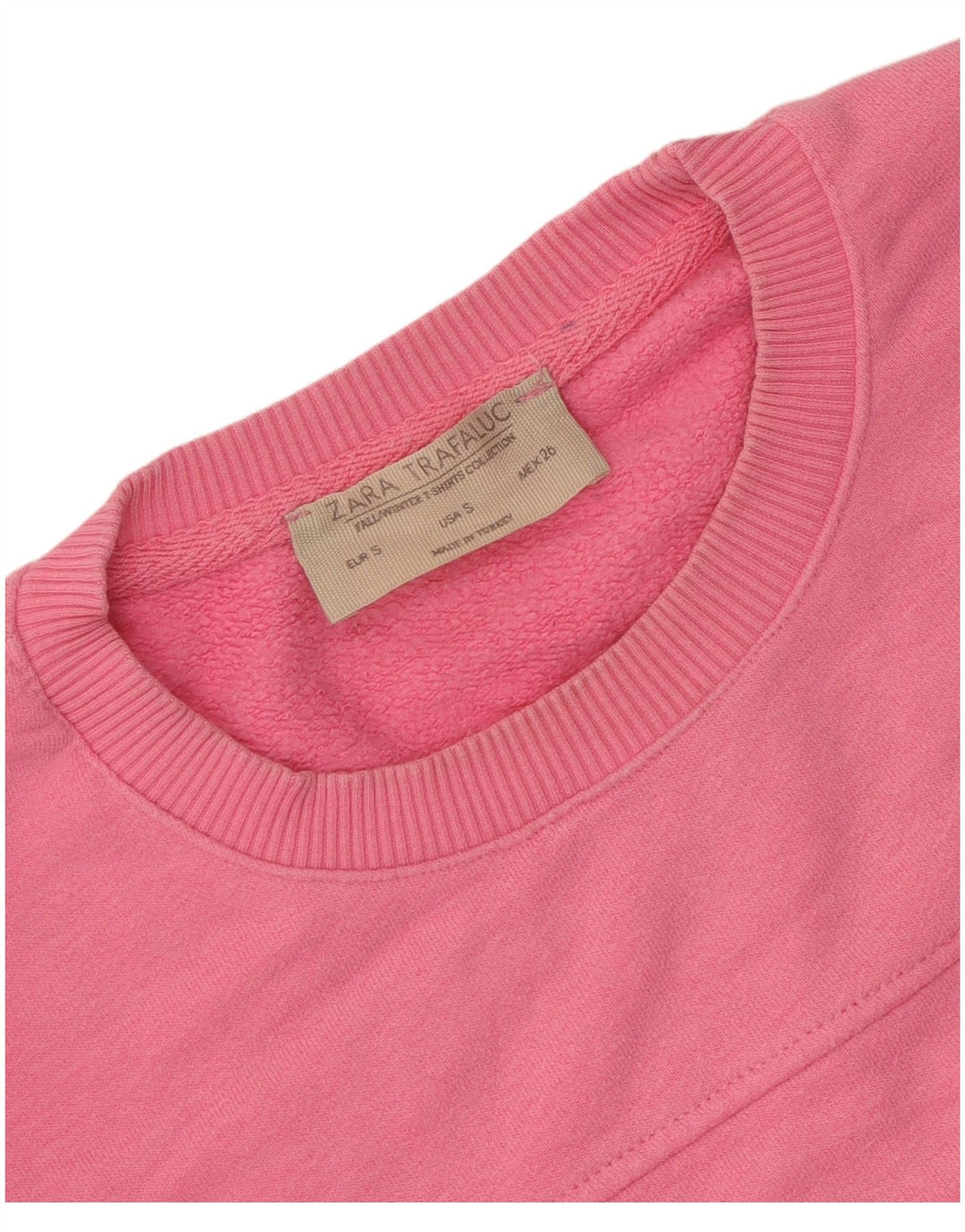Zara Womens Oversized Sweatshirt Jumper Reino Unido 10 Pequeno Rosa
