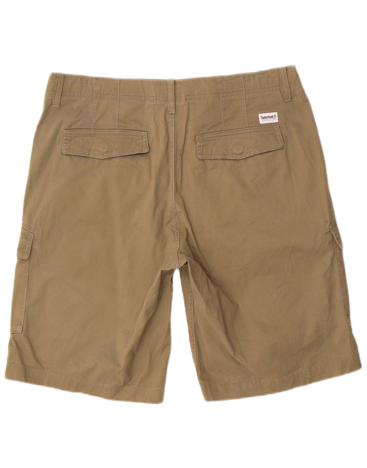 Shorts cargo masculino Timberland W36 grande algodão cáqui