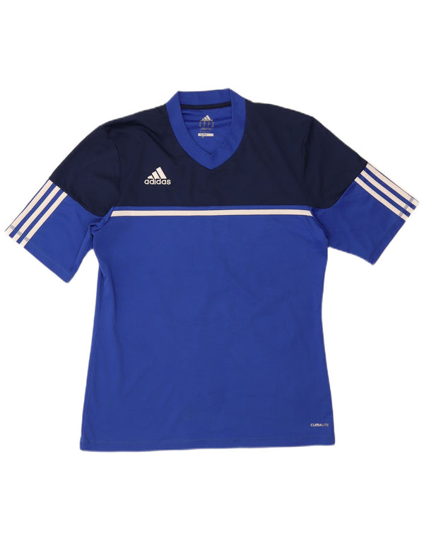 Adidas Mens Marco Graphic T-Shirt Top Médio Azul Colourblock Poliéster