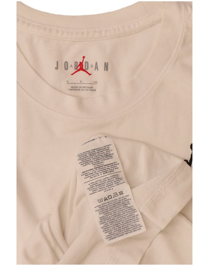 Camiseta masculina Jordan pequena de algodão branco