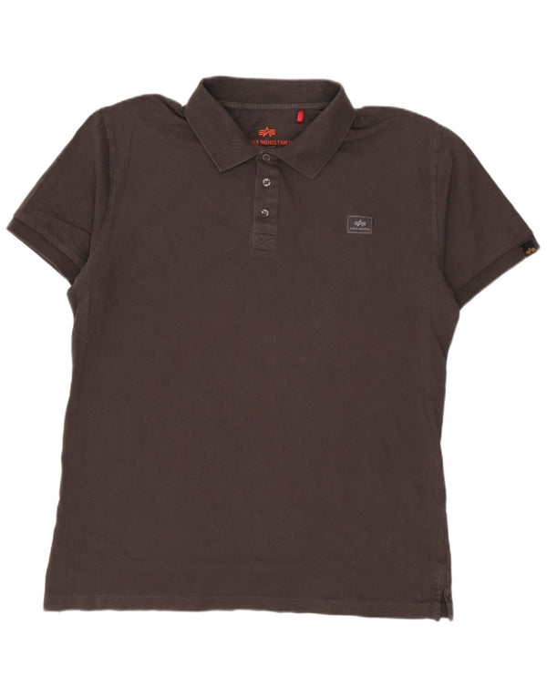Camisa polo masculina ALPHA INDUSTRIES XL algodão cinza