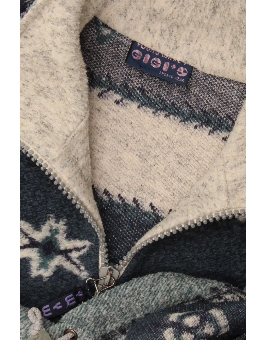 Suéter masculino Gigi com zíper e gola 2XL multicolorido Fair Isle