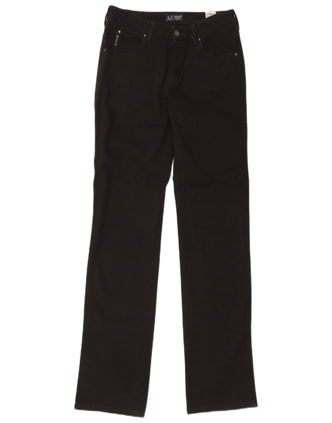 Jeans retos femininos Armani W29 L33 algodão preto