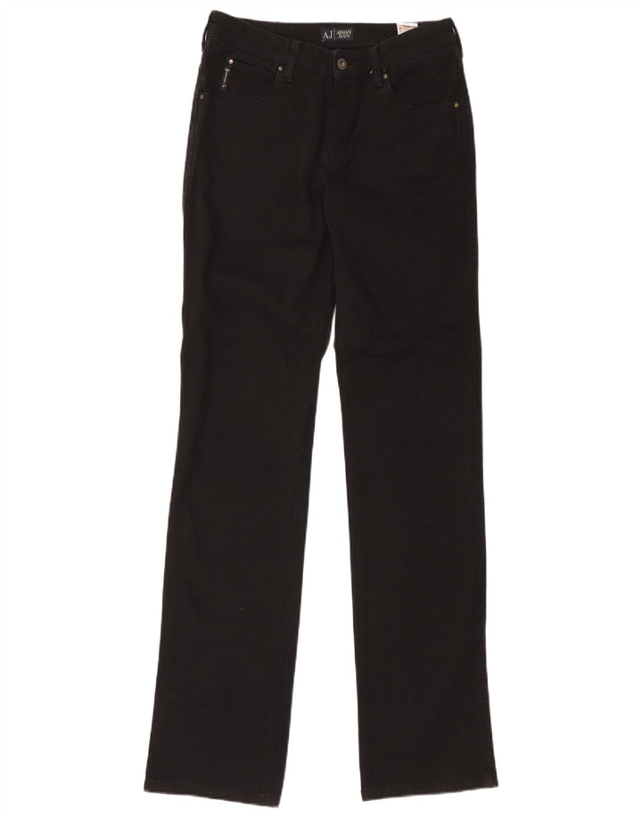 Jeans retos femininos Armani W29 L33 algodão preto