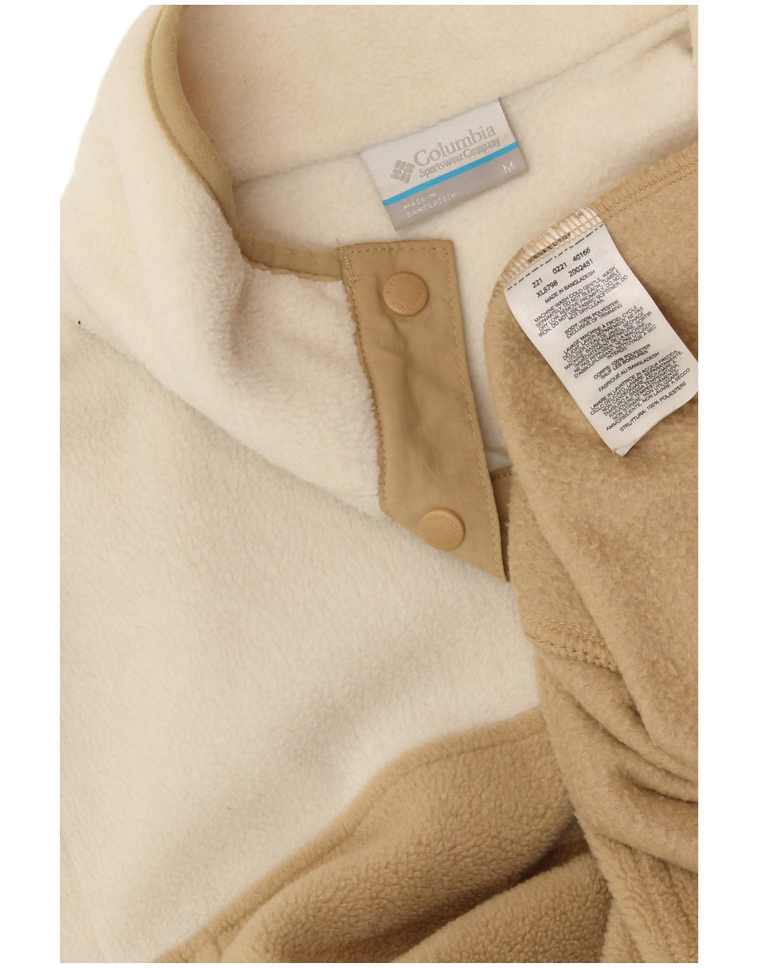 Jumper feminino de lã COLUMBIA Reino Unido 14 bloco colorido branco médio