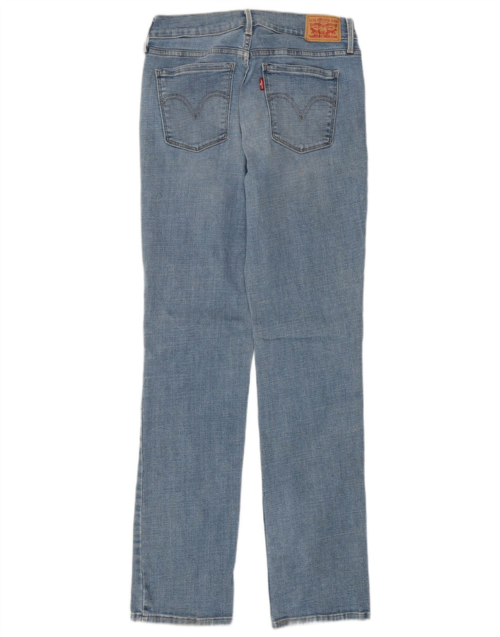 Calça jeans feminina Levi's 505 Straight US 6 médio W28 L32 azul algodão