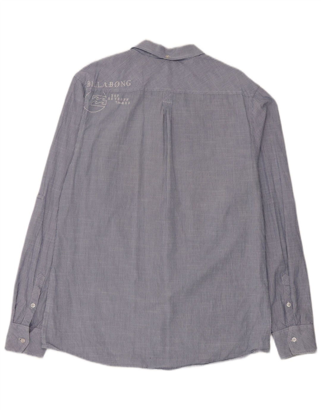 Camisa gráfica masculina Billabong grande algodão listrado azul