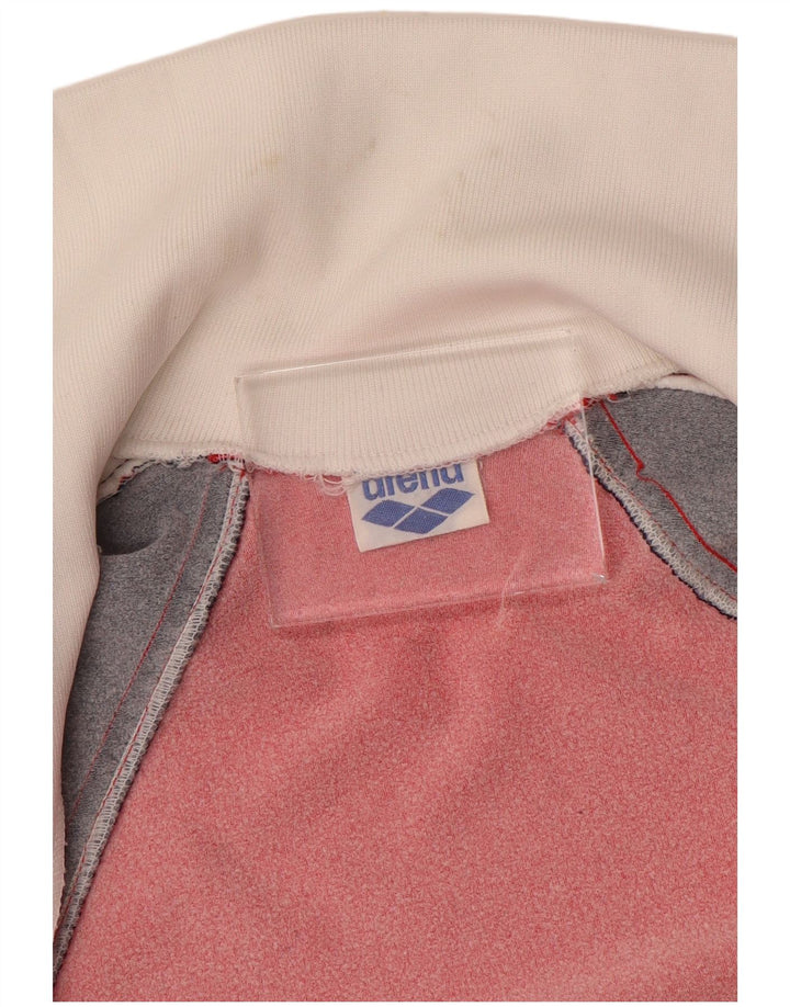 Arena Mens Graphic Tracksuit Top Jacket Médio Vermelho Colourblock Poliamida