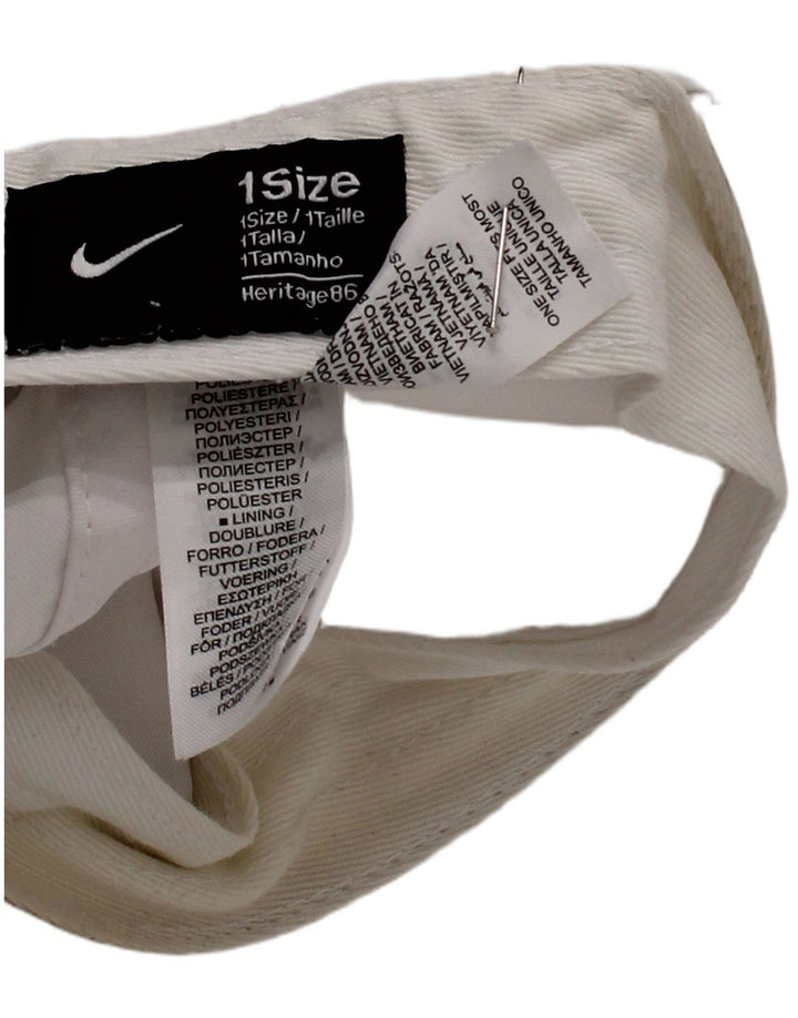 Boné de beisebol masculino Nike Heritage tamanho único poliéster branco