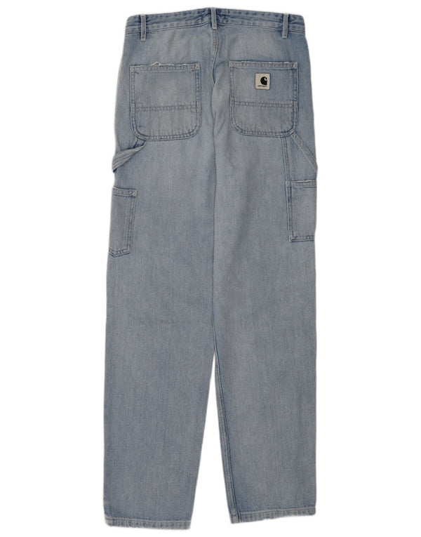 Calça jeans feminina Carhartt Boyfriend cintura alta cargo slim W27 L29 algodão azul