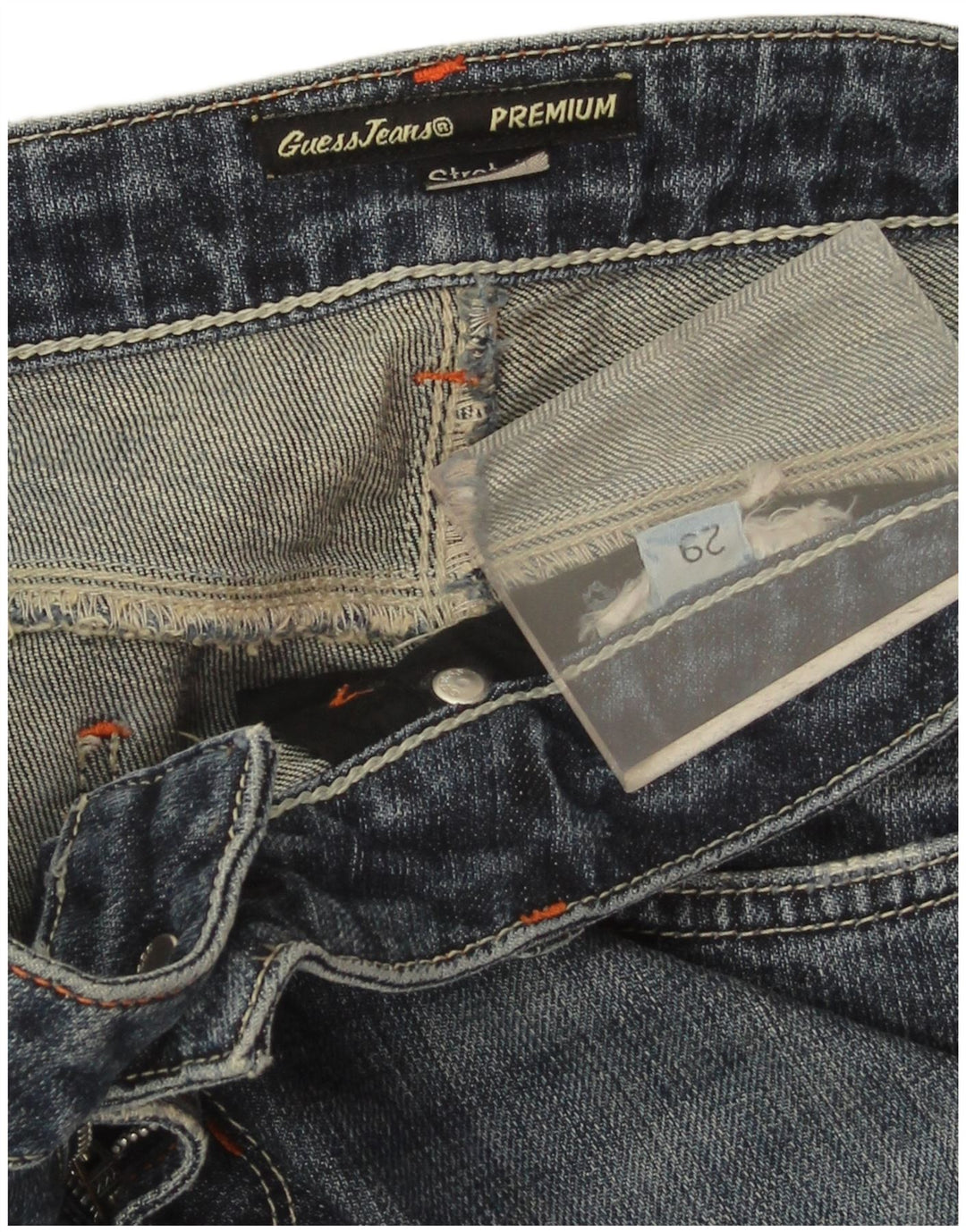 Calça jeans reta feminina GUESS W29 L27 azul