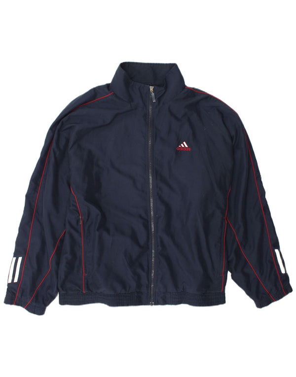 Adidas Mens Tracksuit Top Jacket UK 42/44 Grande Azul Marinho Poliéster