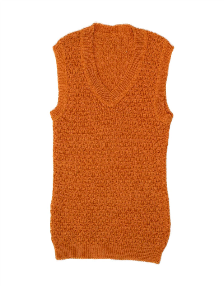 VINTAGE Womens Vest Tank Top UK 6 XS Orange Vintage Vintage and Second-Hand Vintage from Messina Hembry 