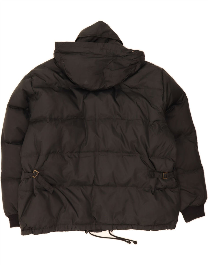 REPLAY Mens Loose Fit Hooded Padded Jacket UK 42 XL Black Nylon Vintage Replay and Second-Hand Replay from Messina Hembry 