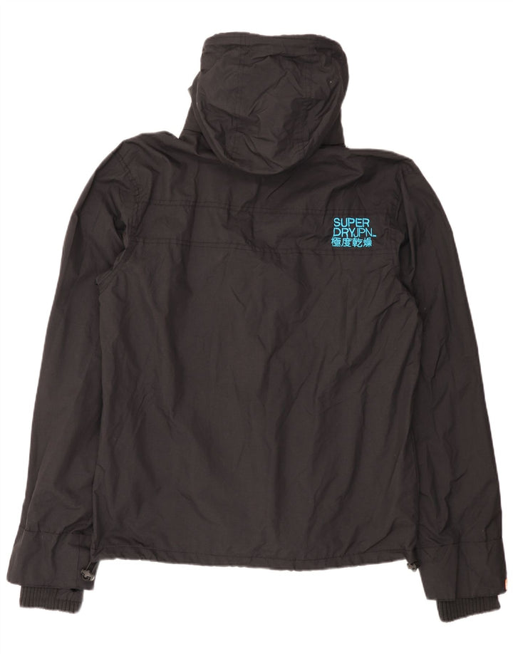 Jaqueta de chuva masculina Superdry com capuz UK 42 XL preto nylon
