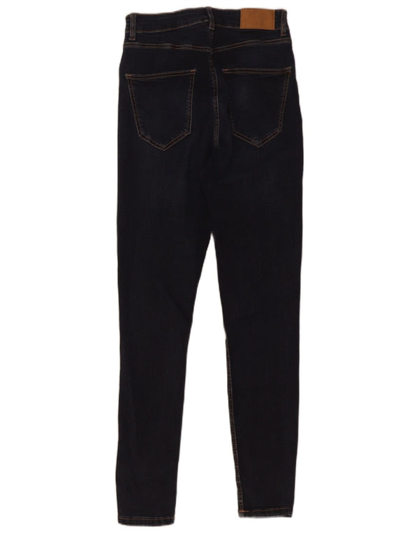 Zara Jeans Skinny Feminino EU 38 Pequeno W28 L28 Azul Marinho Algodão