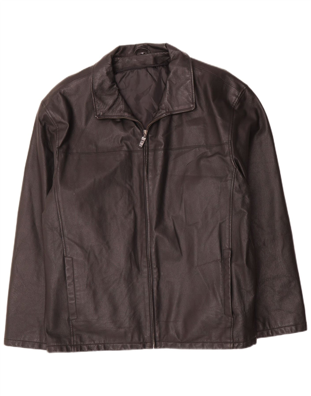 Jaqueta de couro masculina Angelo Litrico UK 42 XL preta