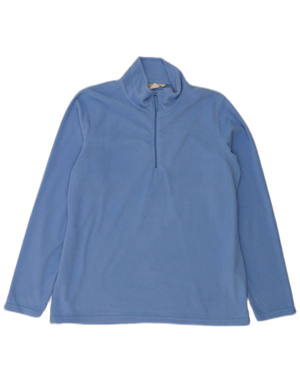 Jumper de lã feminino Mountain Warehouse com zíper e pescoço UK 16 poliéster azul grande