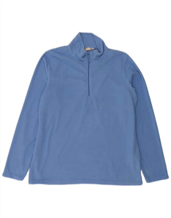 Jumper de lã feminino Mountain Warehouse com zíper e pescoço UK 16 poliéster azul grande