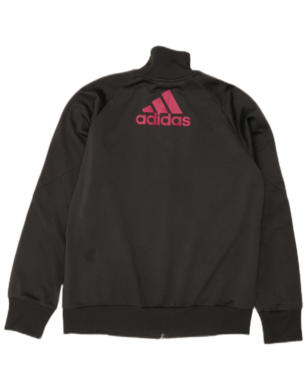ADIDAS Meninas Graphic Tracksuit Top Jacket 13-14 Anos Preto Colorblock