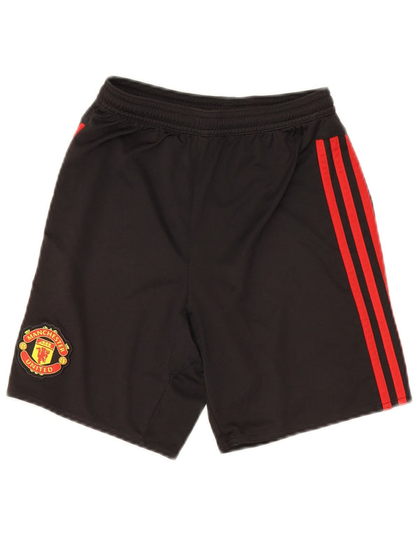 Shorts esportivos Adidas Boys Manchester United 11-12 anos preto poliéster