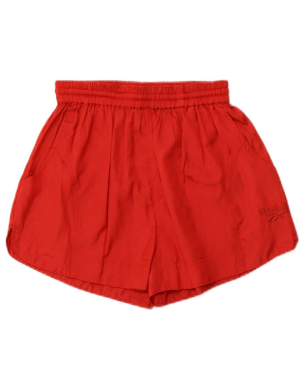 Shorts esportivos femininos REEBOK UK 10 pequeno vermelho nylon