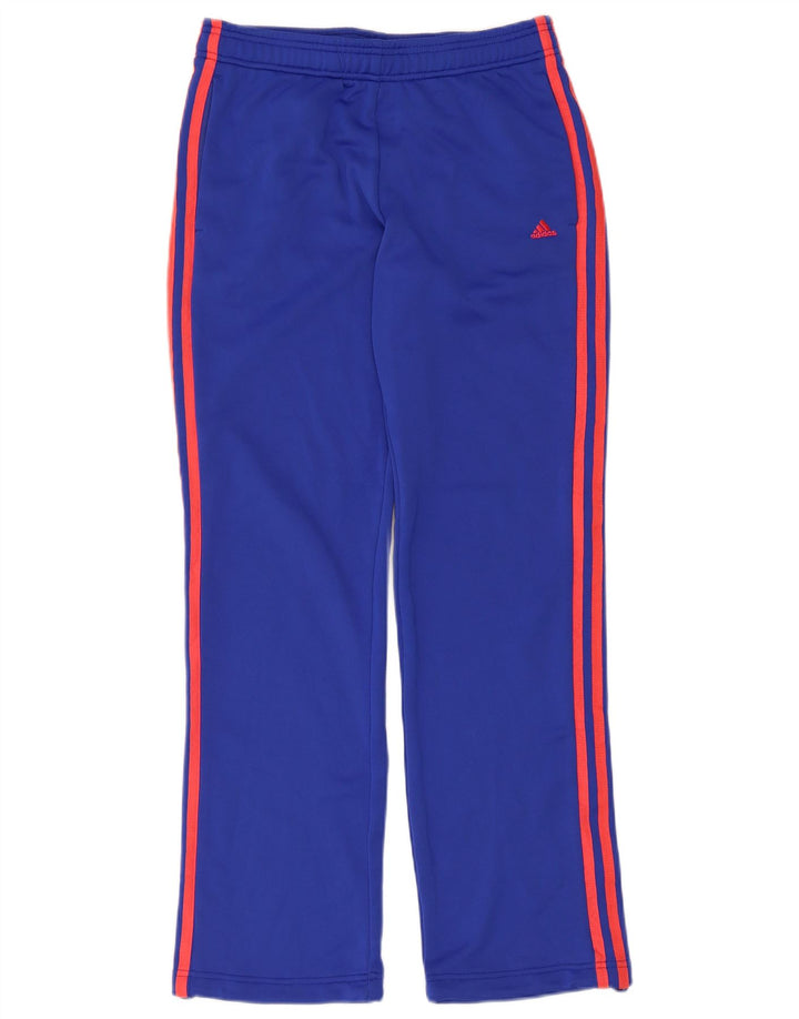 Calça Adidas Climalite Feminina UK 8/10 Pequena Azul Poliéster