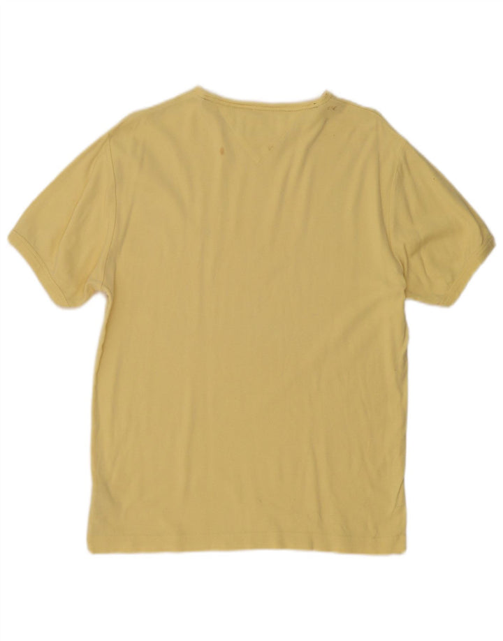 Camiseta masculina Tommy Hilfiger Top médio algodão amarelo