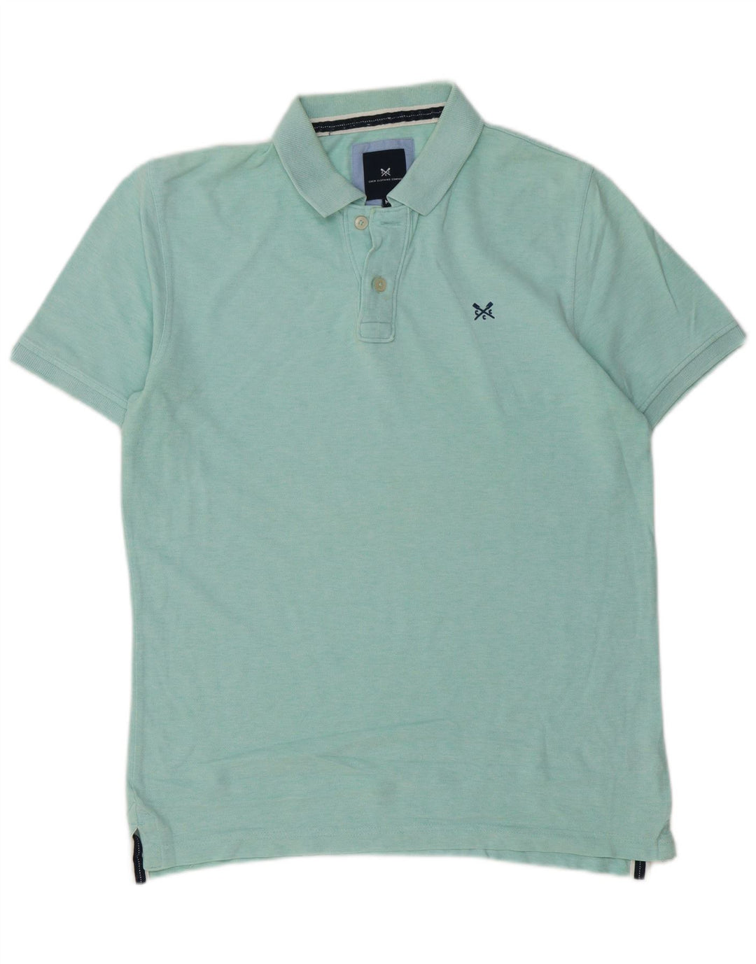 Camisa polo masculina Crew Clothing algodão verde médio