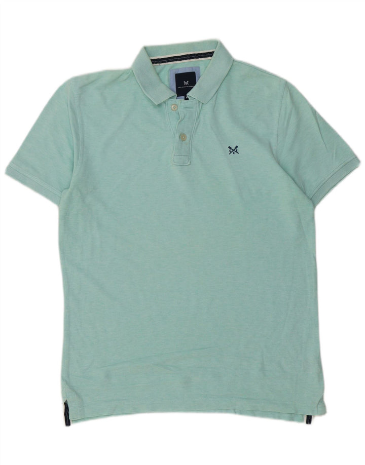 Camisa polo masculina Crew Clothing algodão verde médio