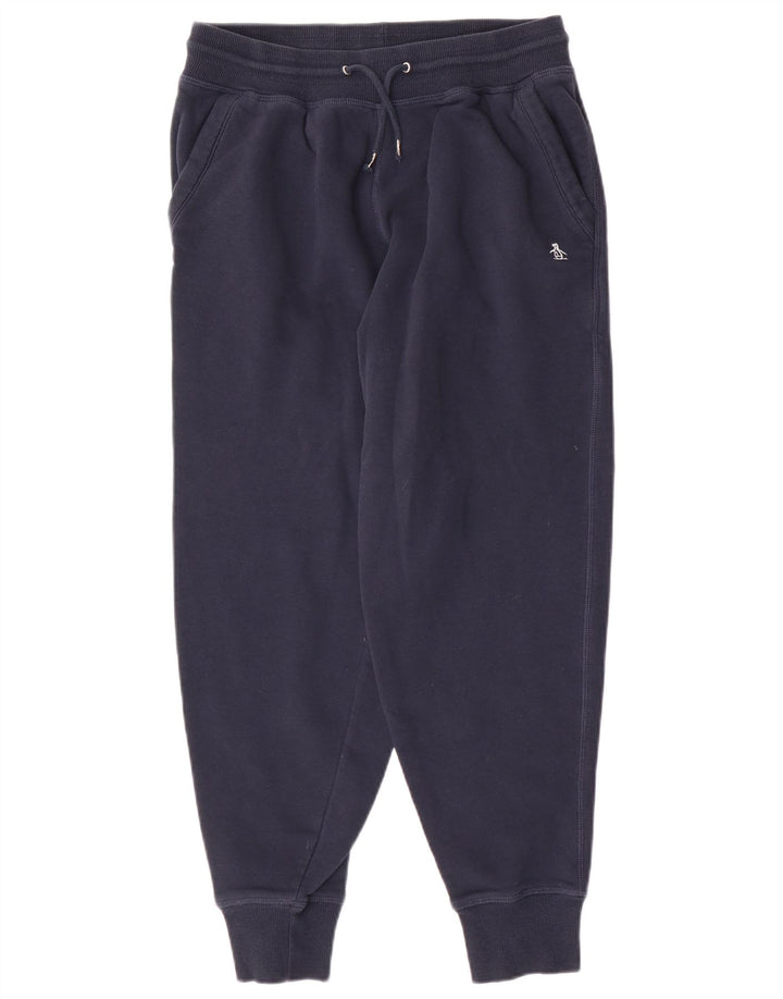 Calça de treino masculina Penguin, joggers, pequeno, azul marinho, algodão
