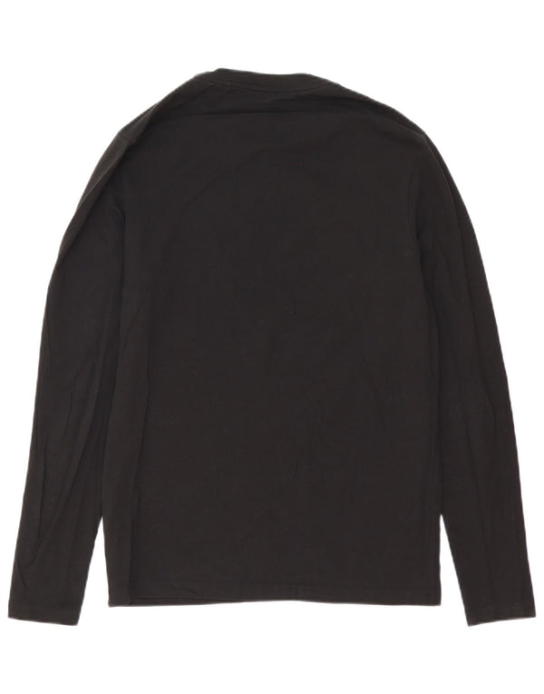 Hugo Boss Mens Top Manga Longa Pequeno Algodão Preto