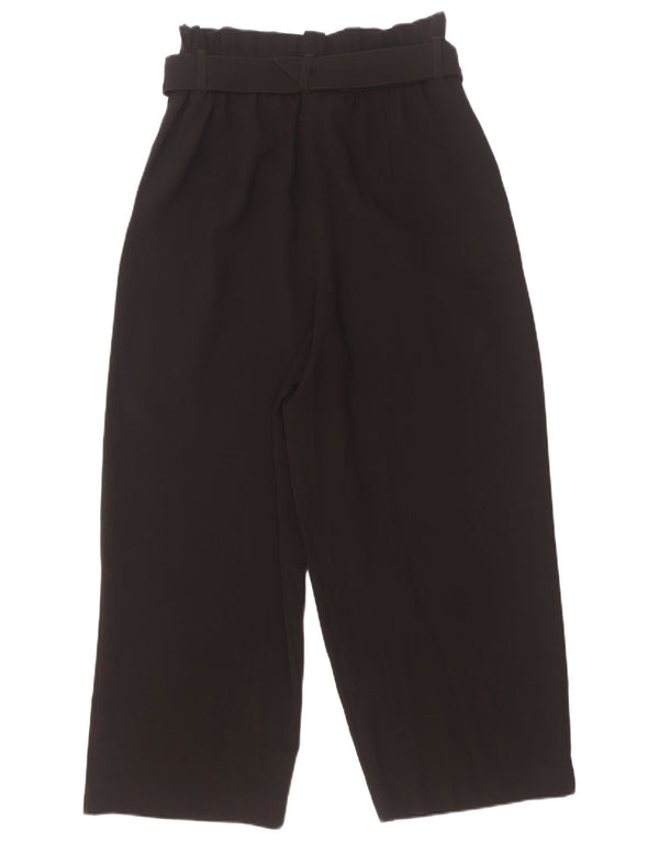 Calça feminina Zara cintura alta cintura alta cortada média W28 L25 preta