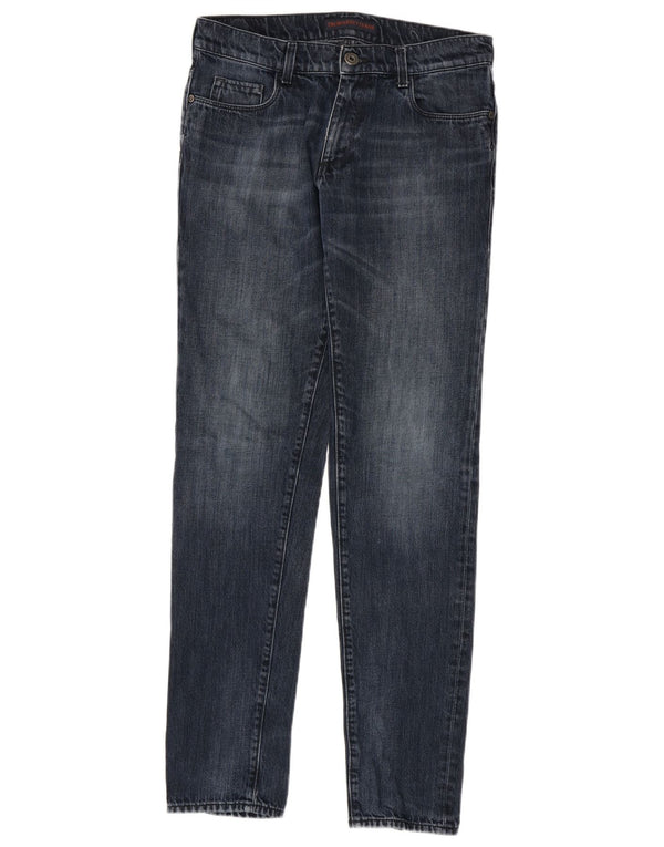 Trussardi Mens Slim Jeans W32 L34 Azul Algodão