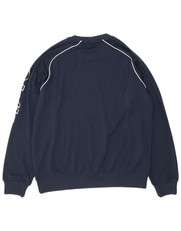 Lotto masculino Foligno Calcio moletom gráfico jumper grande azul marinho